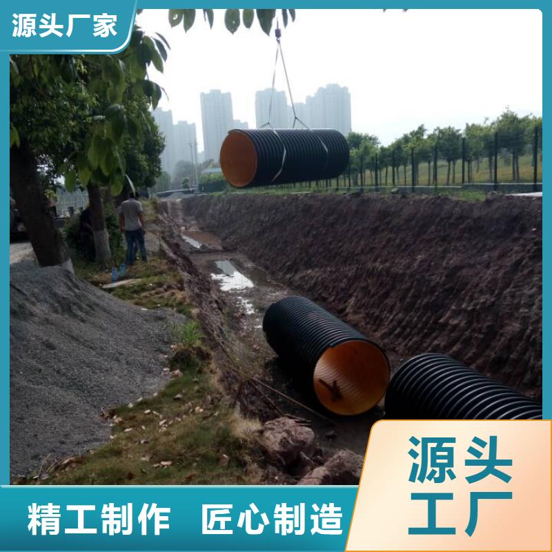 郑州埋地排水用钢带增强聚乙烯（HDPE）螺旋波纹管图片合纵新材