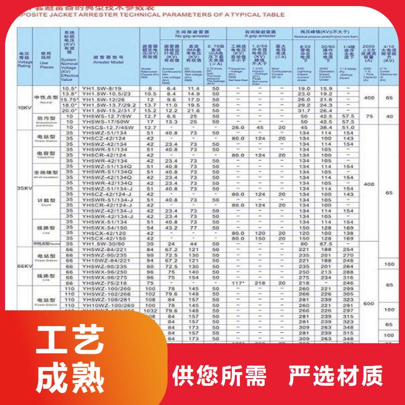 避雷器YH5W5-52.7/134氧化锌避雷器金属氧化物避雷器厂家