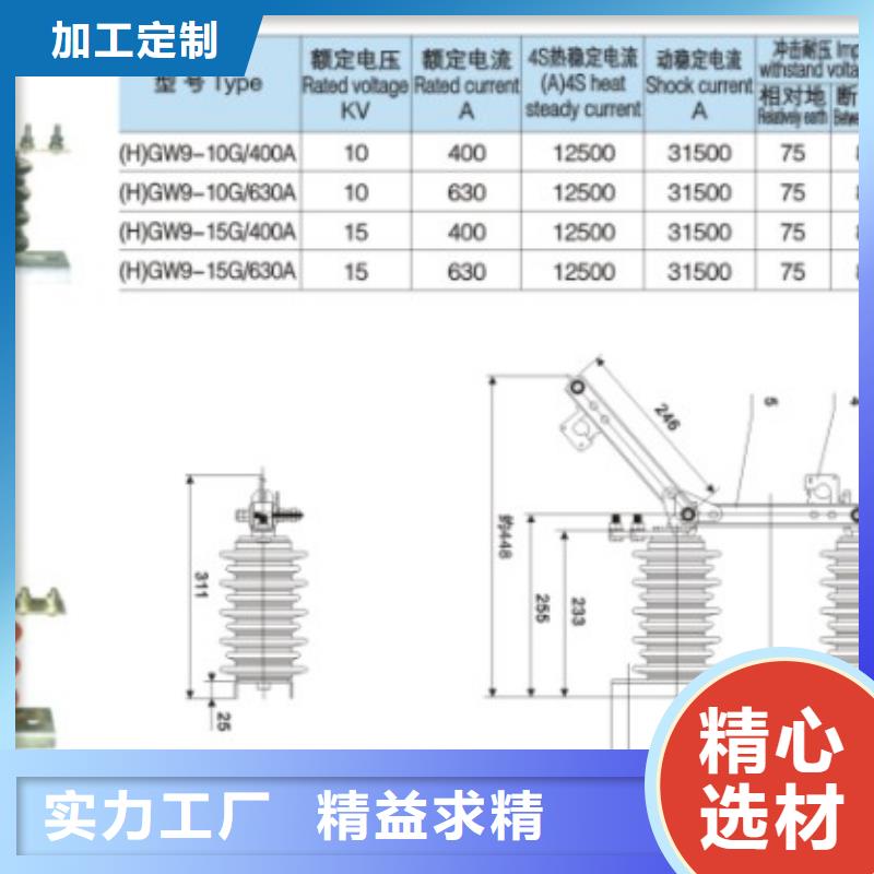 品牌：【羿振电气】GW9-24W/400 高压隔离开关生产厂家