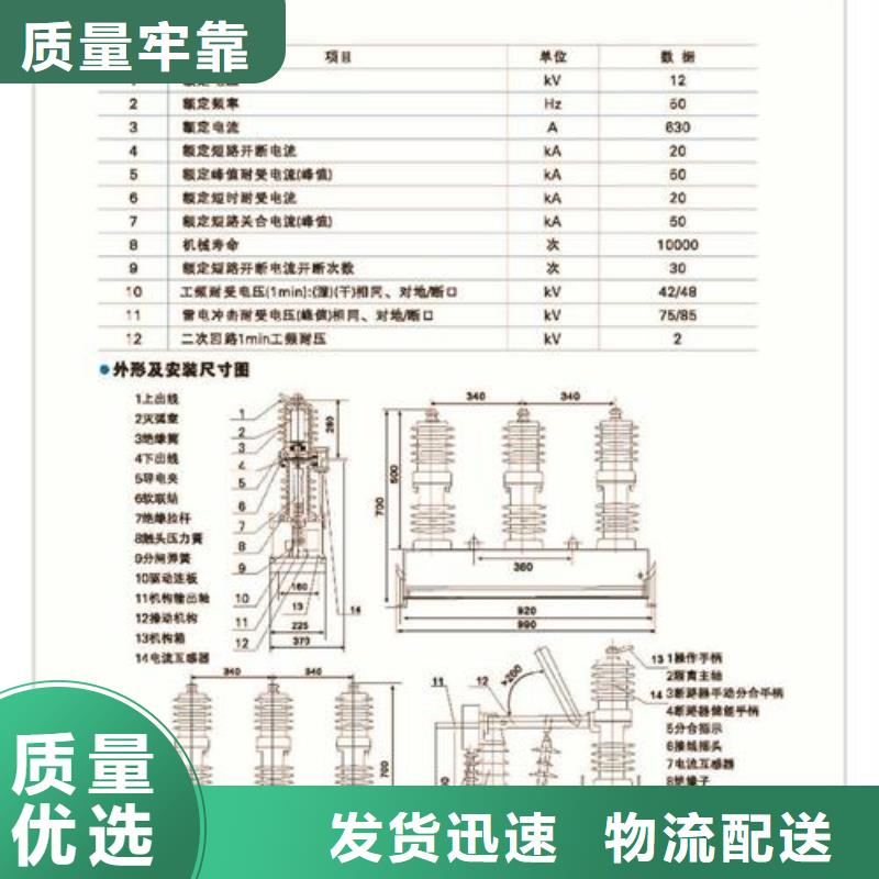 张家界ZW8-12/1250-31.5厂家