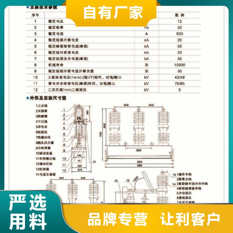 ZW43-12G/1250-31.5户外柱上开关